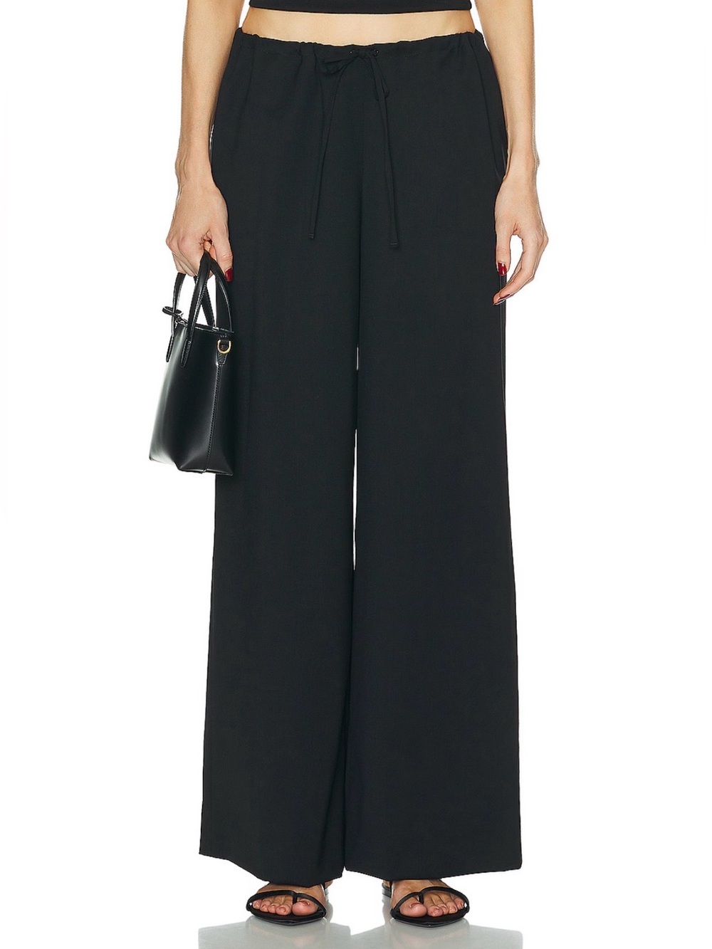 NWT Nili Lotan Adriel Black Relax Pants | S